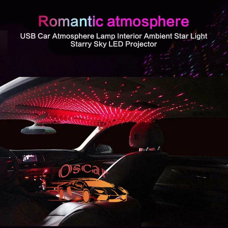 LAMPU LED DEKORASI INTERIOR MOBIL MODEL LANGIT BINTANG COLOK USB