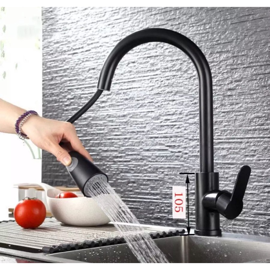 Moselle Kran Dapur Panas Dingin Keran Cuci Piring Tarik Kitchen Sink