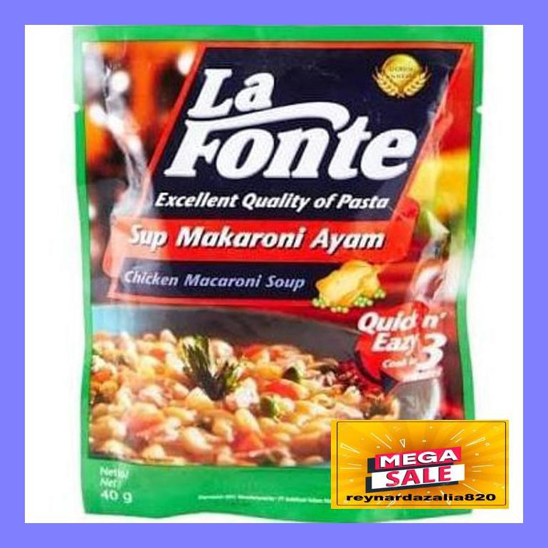 

Ry5Gils La Fonte Makaroni Rasa Sup Ayam 40Gram Flseyr