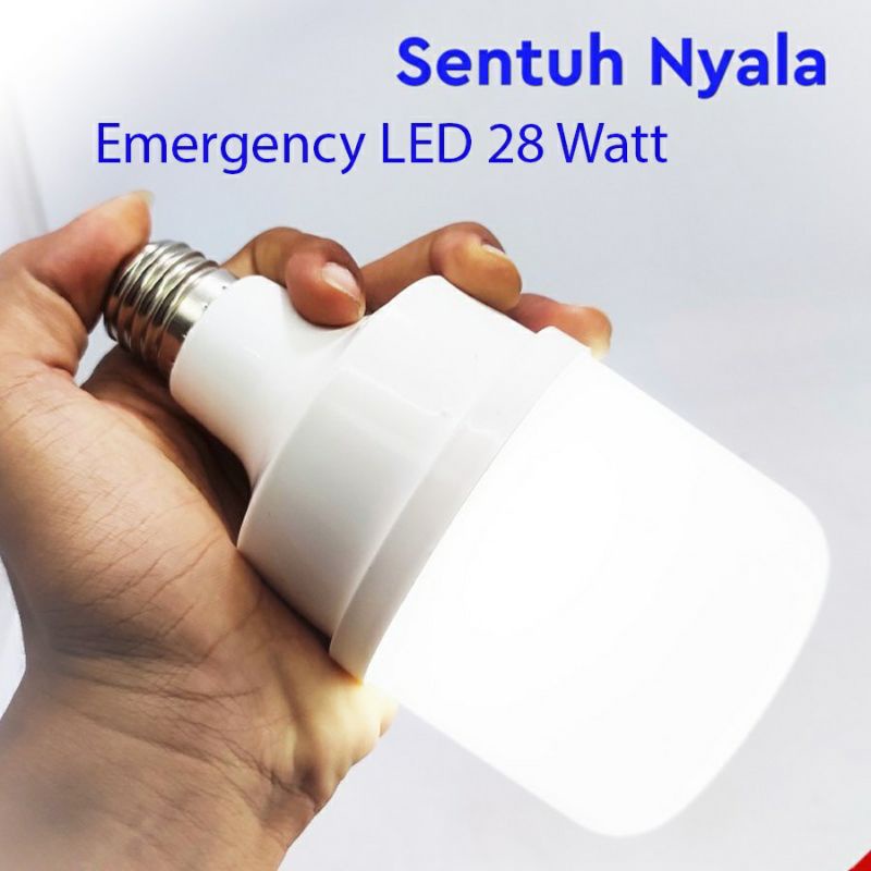 Bohlam LED Emergency Lampu LED otomatis nyala 28 Watt terlaris