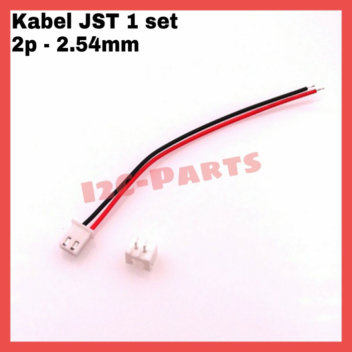 Kabel JST Connector XH 2.54 2P Cable 20cm Dupont Terminal Adapter 1set