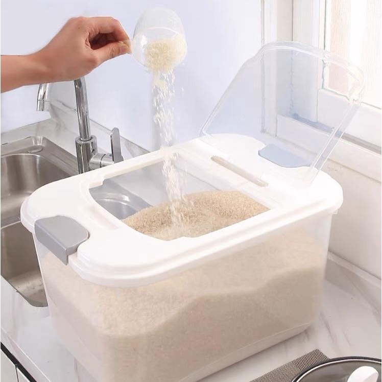 DISPENSER BERAS 5KG KOTAK PENYIMPANAN MAKANAN MULTIFUNGSI