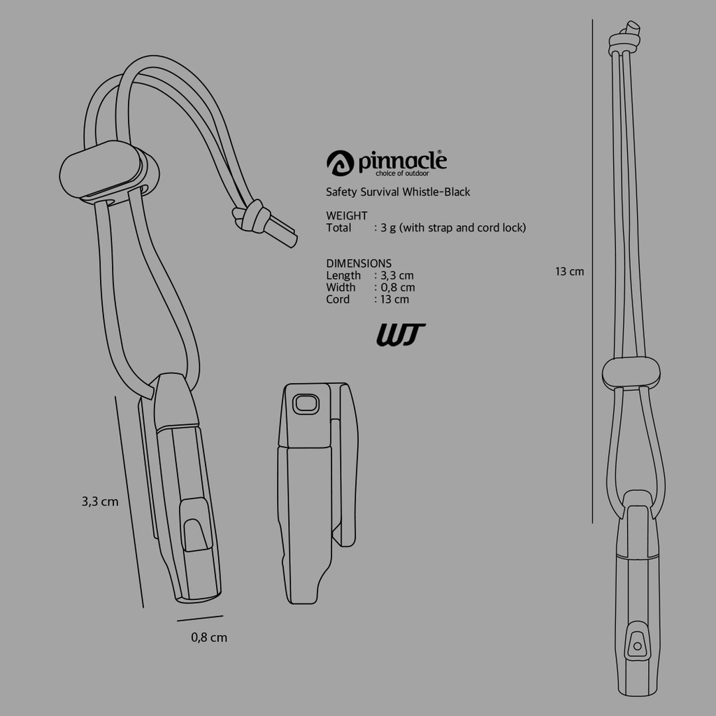 Pinnacle Mini Whistle Clip