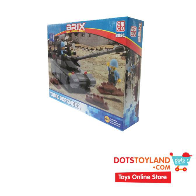 Emco Brix Tank Defender 8821 Mainan Anak Brix Mainan Bricks