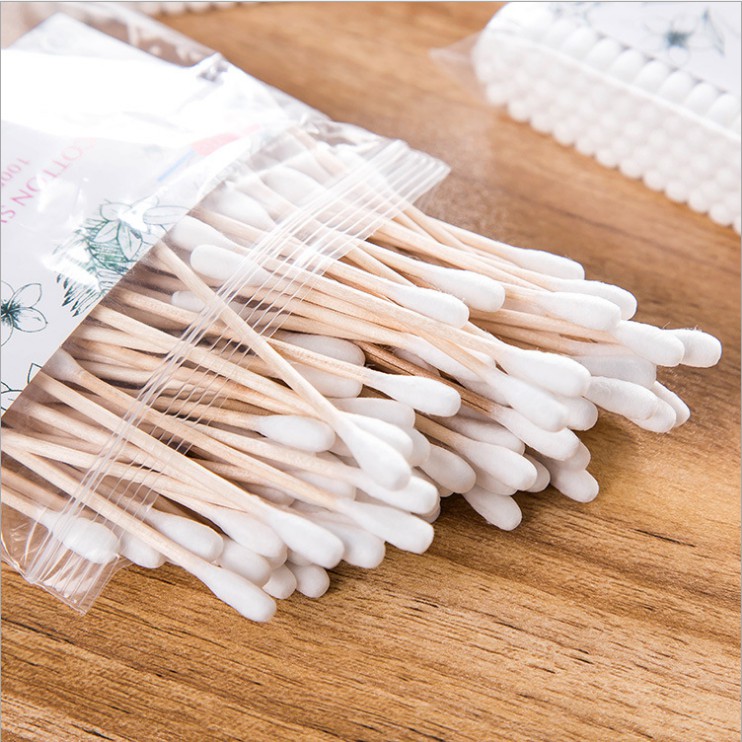 1 Pack isi 100 Cotton Bud Kapas Korek Telinga Kuping Pembersih Telinga