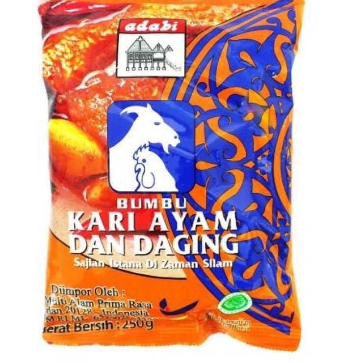 

UAP Kari Ayam dan Daging Adabi bumbu kari ayam kari daging 250gr malaysia halal curry chicken meat [ql -911]