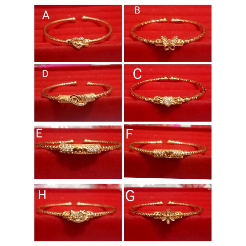 SP31. Gelang xuping wanita lapis emas ukuran 6 cm flexibel