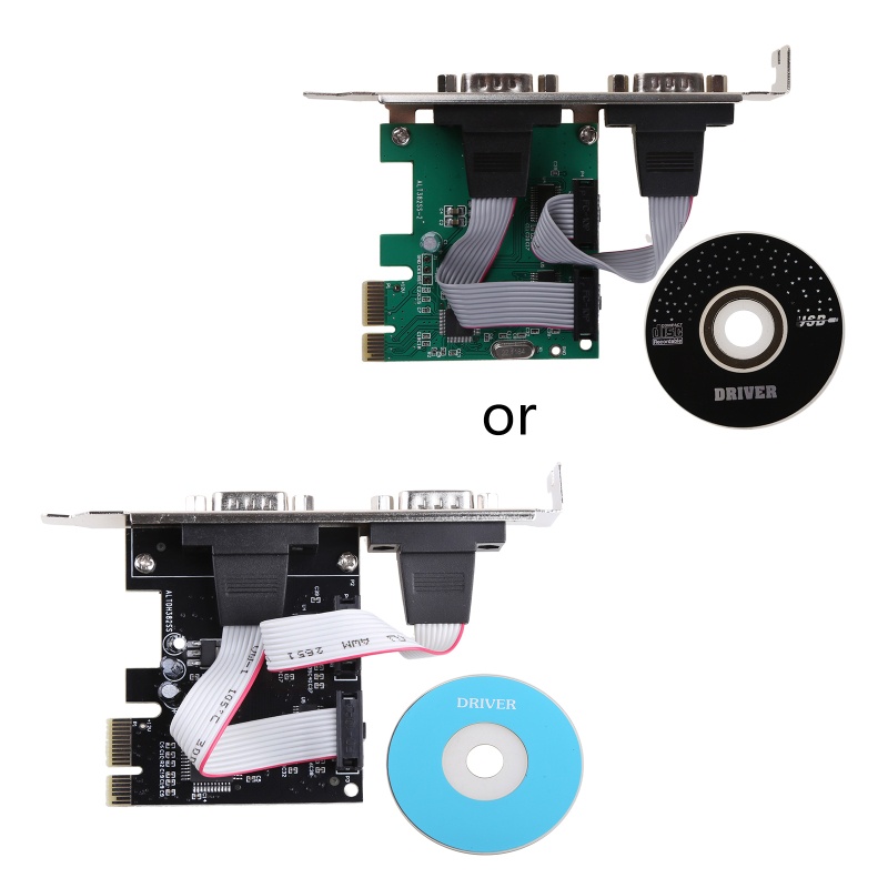 Btsg PCI-E Untuk Express Ke Dual Serial DB9 RS232 RS-232 Kartu Adaptor 2-Port Controller