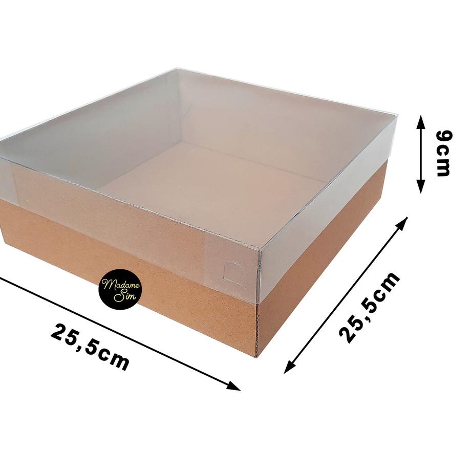 

♚ BOX MIKA - DUS KUE - KOTAK - KARDUS 25 x 25 x 9 CM (ISI : 10 PCS) ♣