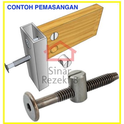 

Baut JCBC Knock Down 4 cm / 40 mm Knockdown Furniture Mur Skrup M6 Best Seller