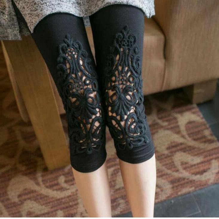 ♥ Legging 7per8 Renda Lutut Depan Import