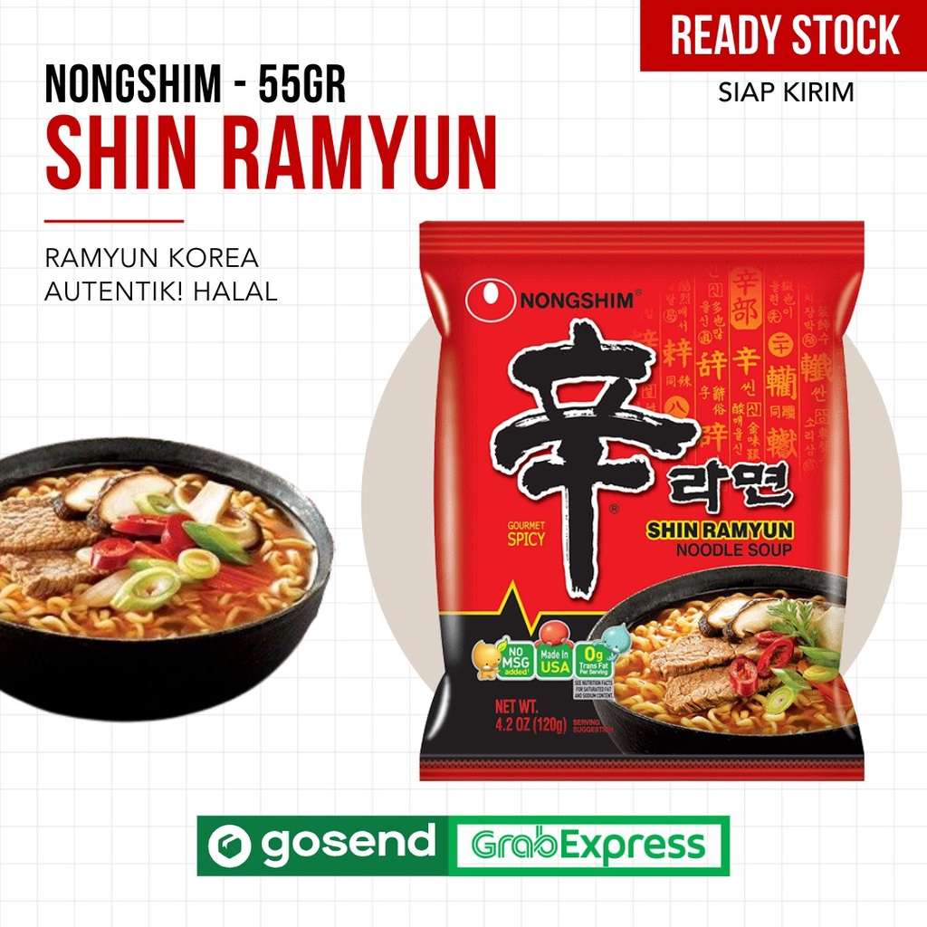 

(READY) Nongshim SHIN RAMYUN - 120 GR