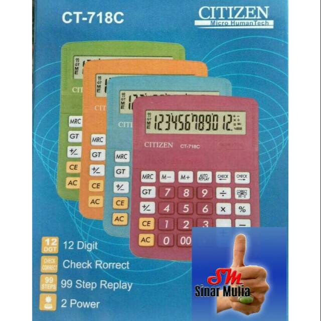 

Kalkulator / Calculator CITIZEN CT-718C 12 Digits