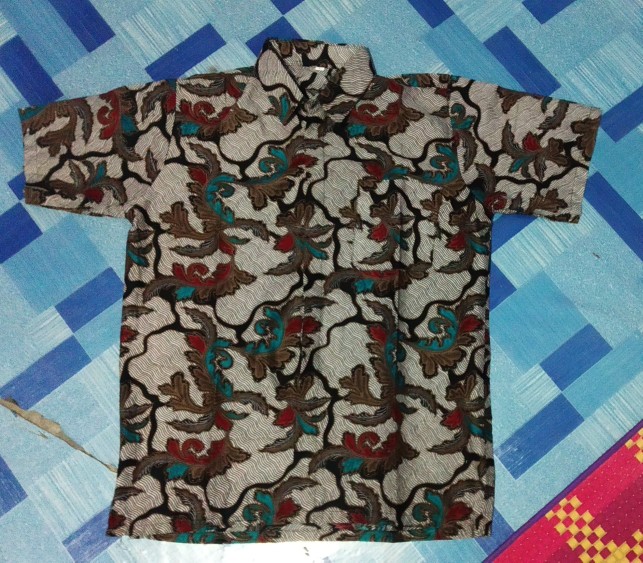 Nailo Batik Hrb026 Kenongo Kemeja Jahe Pendek Pekalongan M L Xl Kemeja Halus Kemeja Batik