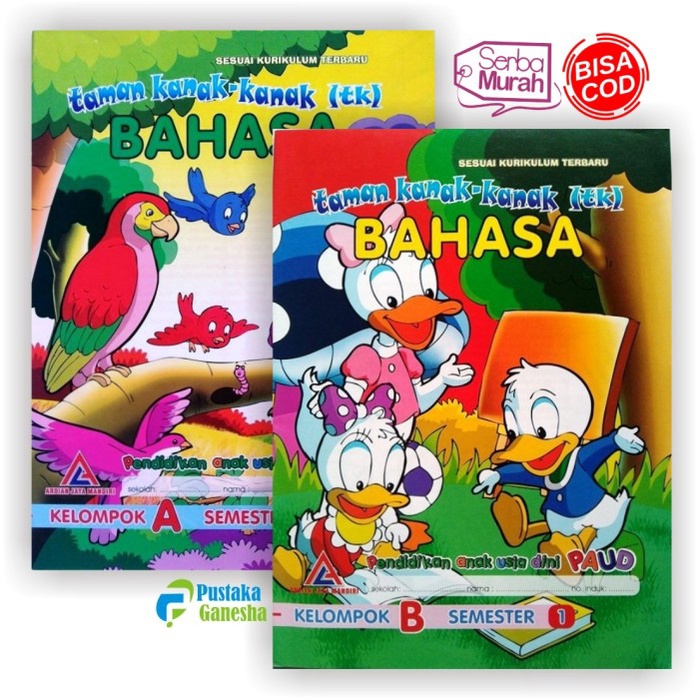 Buku LKS Pelajaran Bahasa Pendamping TK PAUD Penerbit Ardian Jaya Mandiri