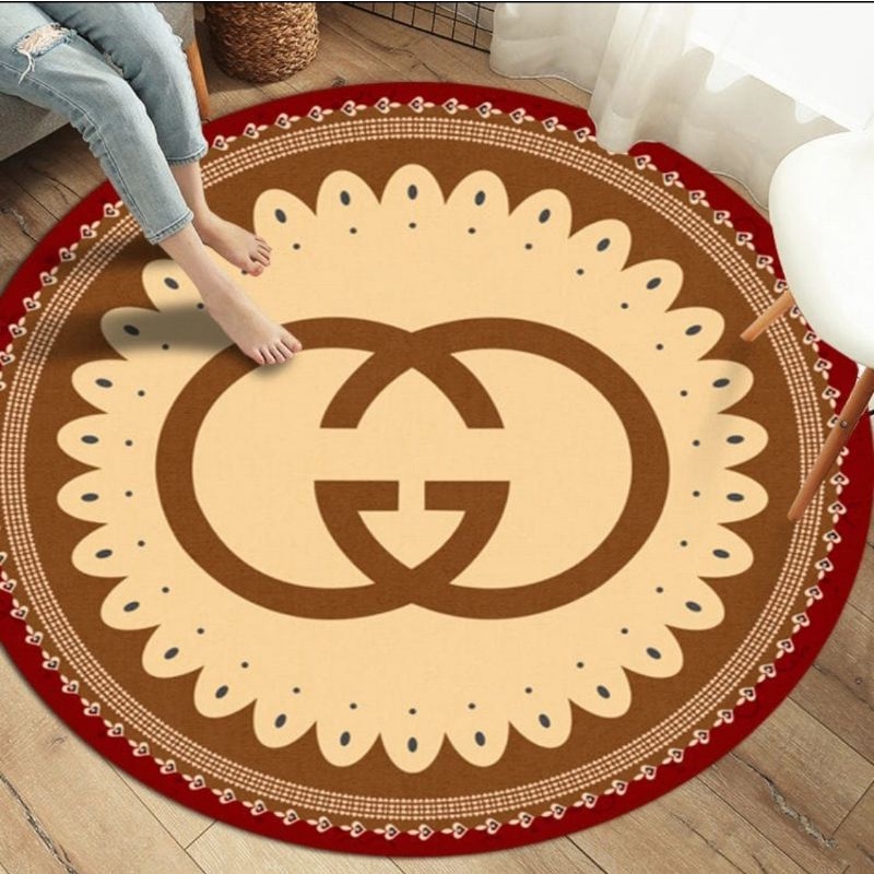 KARPET MEWAH RUANG TAMU GAYA ETNIS BULAT