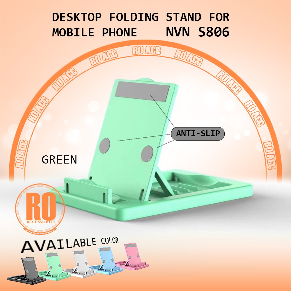 [RO ACC] NVN-S806 PHONE STAND HOLDER HP TATAKAN HP DI MEJA FOLDING STAND