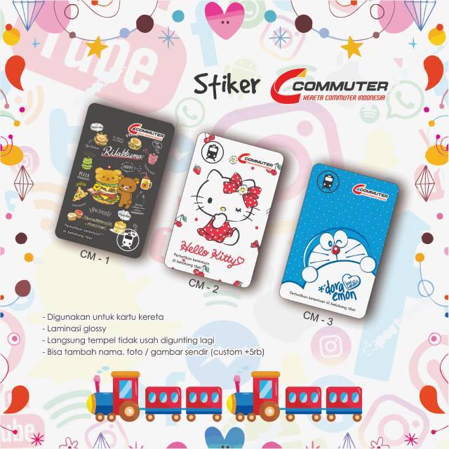 Stiker Kartu Kereta / Commuter / KRL