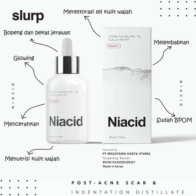 Niacid by Slurp Laboratories Korea All in One Face Serum 20ml Original