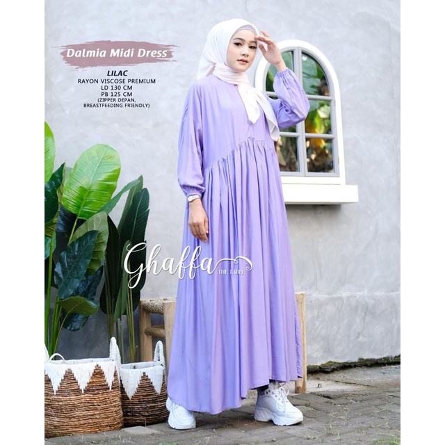 DALMIA MIDI DRESS BY GHAFFA THE LABEL // MIDI DRESS // Dress muslimah