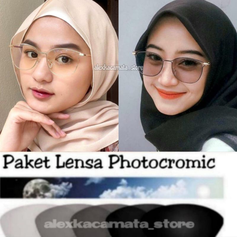 KACAMATA 2065 KACAMATA WANITA TRENDY KACAMATA MINUS KACAMATA PHOTOCROMIC ANTIRADIASI KACAMATA