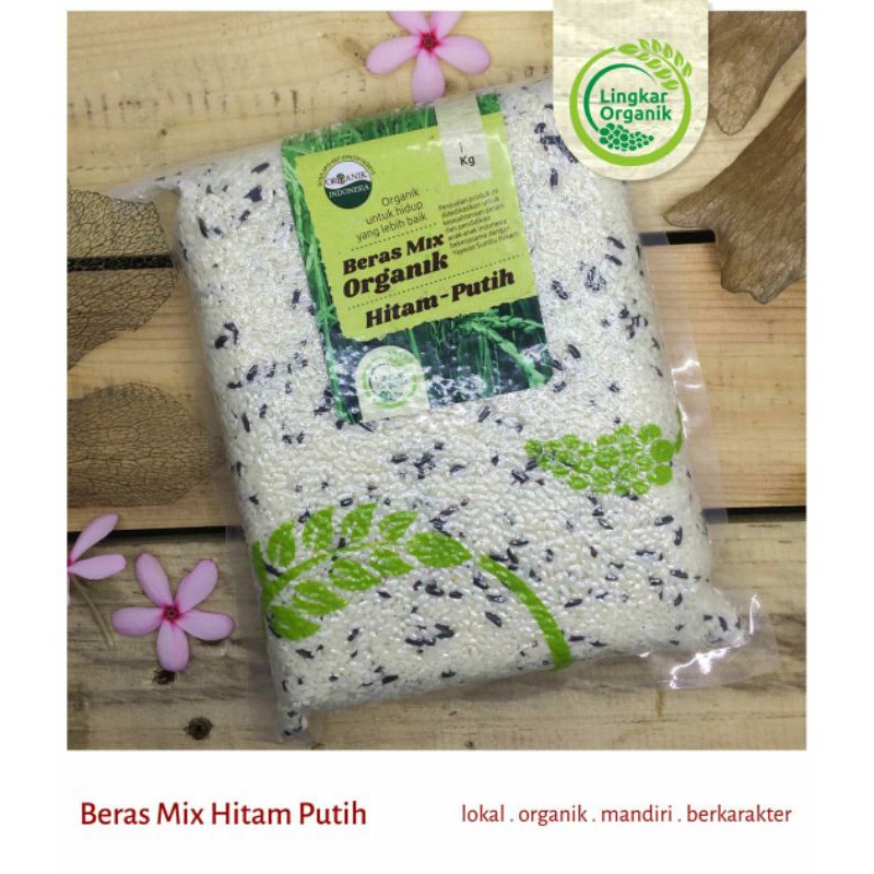 

beras mix hitam putih kemasan vakum 1 kg
