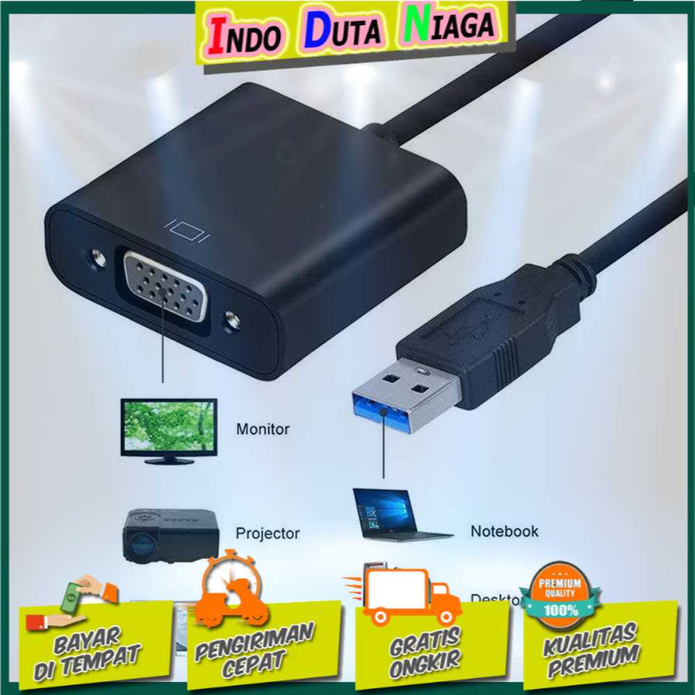 IDN TECH - Adapter Display USB 3.0 ke VGA - CM162