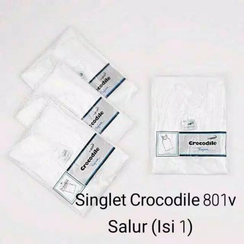 CROCODILE KAOS SINGLET KATUN 801V SALUR Putih