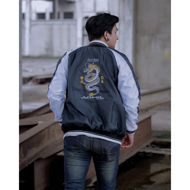 bomber sukajan/pria/navy/termurah