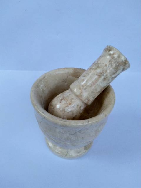 (BISA COD) MORTAR &amp; PESTLE MARMER - ALAT PENUMBUK &amp; LUMPANG GERUSAN OBAT BATU MARMER - TUMBUK BUMBU