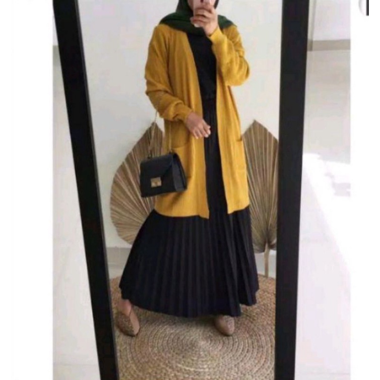 Long cardy BELLE OVERSIZE sweater rajut halus