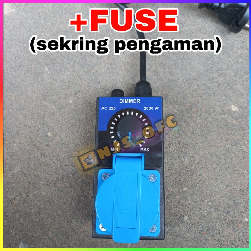 DIMMER 2000 WATT AC peredup lampu pengatur kecepatan mesin gerinda bor kipas angin