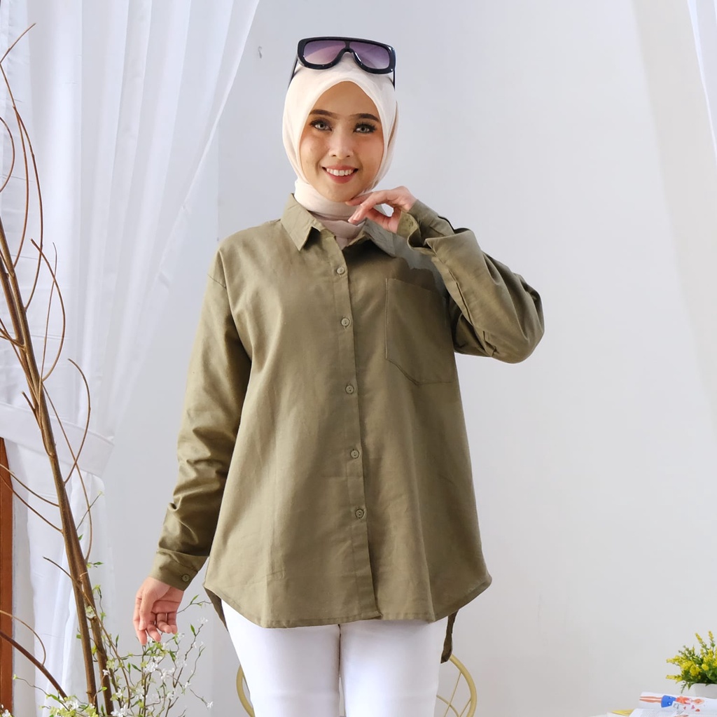 KEMEJA OVERSIZED LINEN WANITA