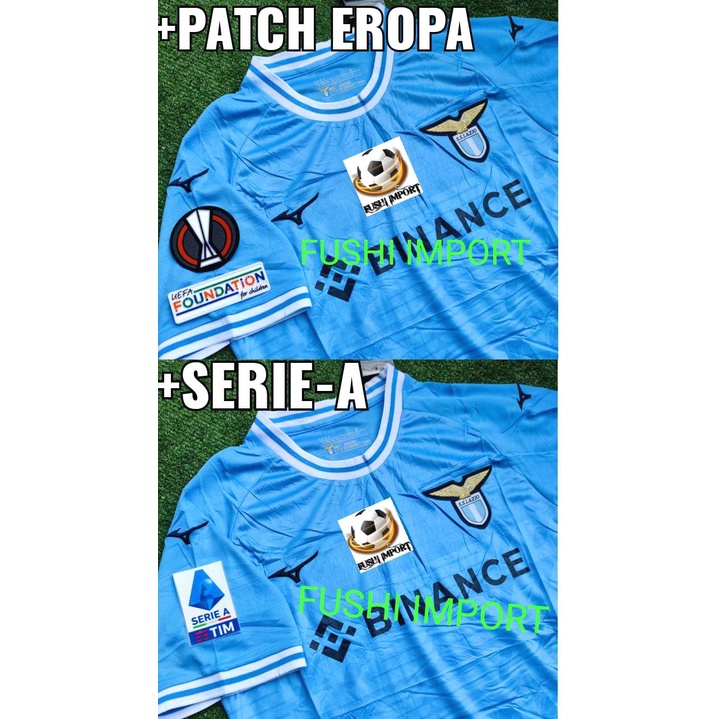 Jersey Baju Bola SS Lazio Macron Home Full Patch 2022 2023 Grade Ori