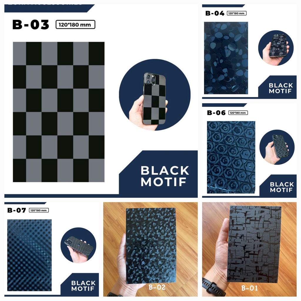 SKIN BLACK MOTIF ANTI JAMUR STIKER BELAKANG HP Realme C30 / C20/C20A/C21/C21Y/C25/C25S/C31/C35  Gars