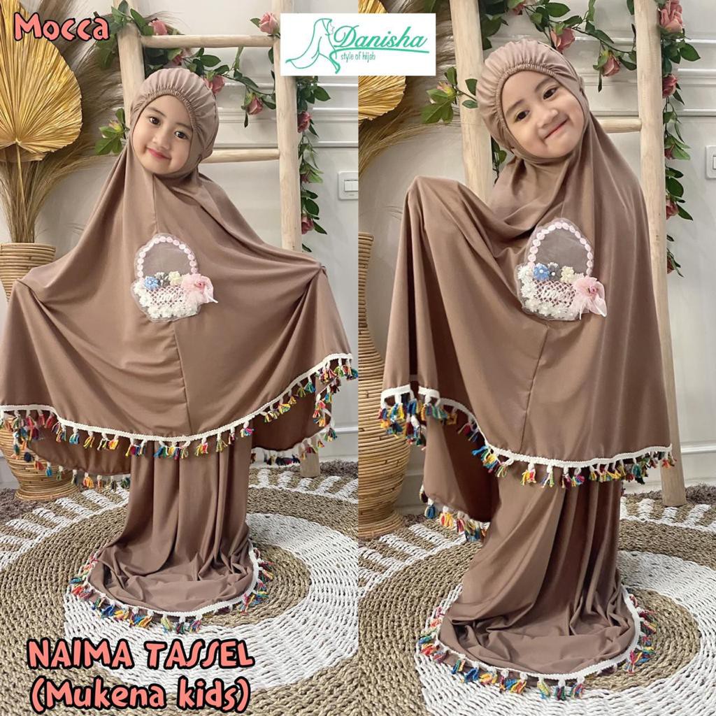 Mukena Mukenah Anak Naima Tassel Kids Ori Danisha Hijab BY QOID
