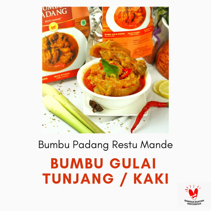 

Dijual Bumbu Gulai Tunjang / kikil 150 Gram Terlaris