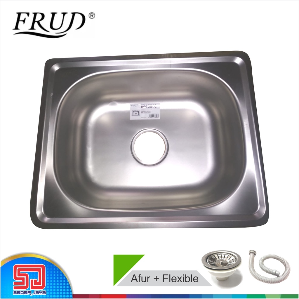 Kitchen Sink Frud IR45040 Wastafel Dapur Bak Cuci Piring 1 Bowl Tanpa Sayap