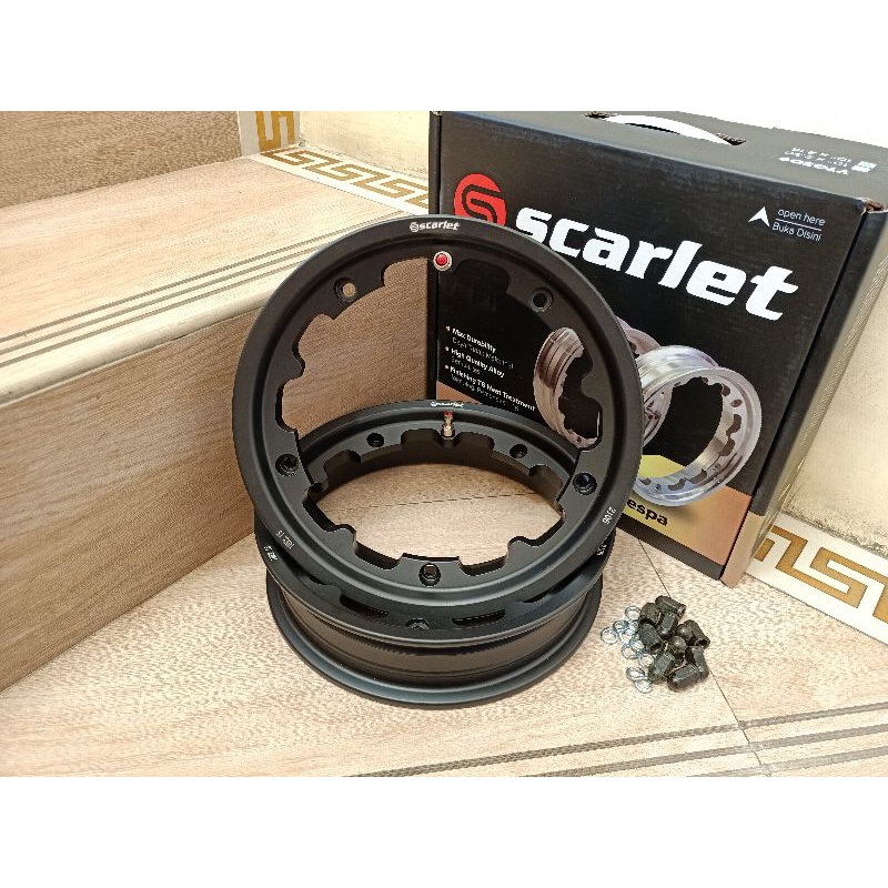 velg tubeless scarlet vespa pts sprint special px series excel ring 10 original black