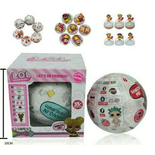 lol white glitter ball