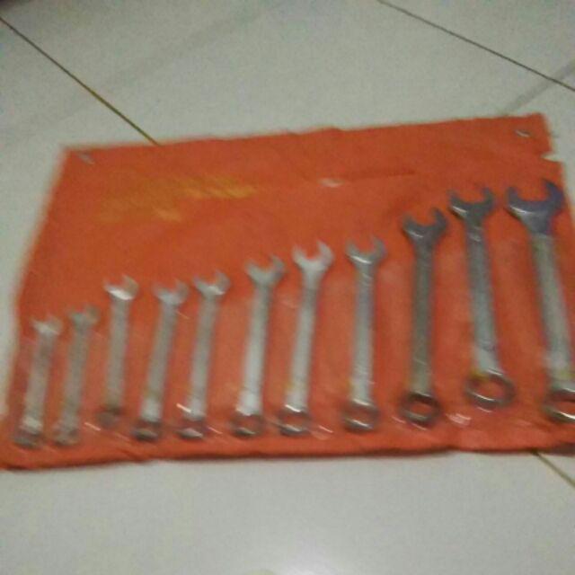 Kunci Ring Pas Set 11 Pcs 8-24mm Alat Perkakas Komplit