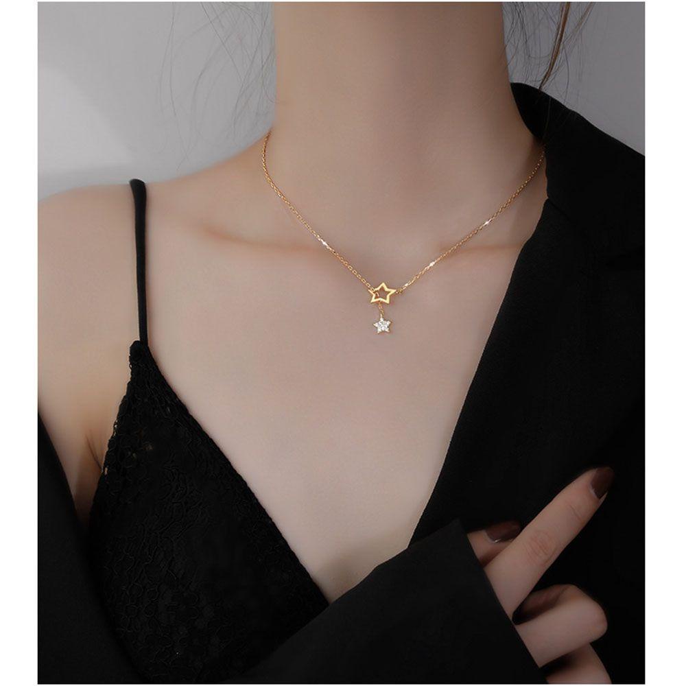 Kalung LILY Penjualan Panas Pesona Hadiah Valentine Bintang Berongga