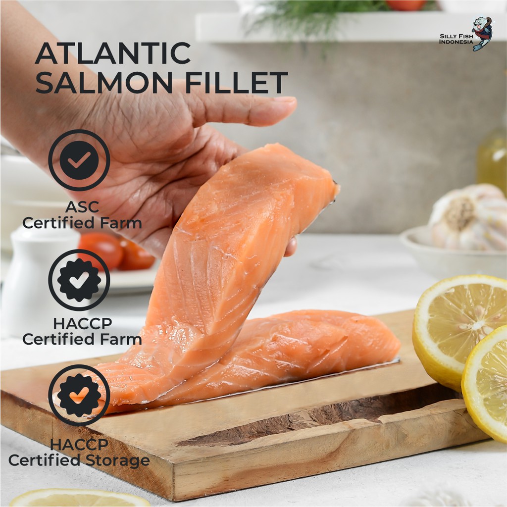 Jual Ikan Atlantik Salmon Fillet Potongan By Silly Fish Cengkareng Shopee Indonesia