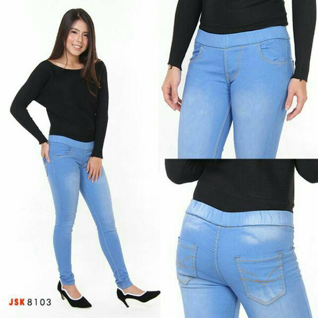  Celana Panjang Legging Skinny Jeans Wanita Trendy Modis 