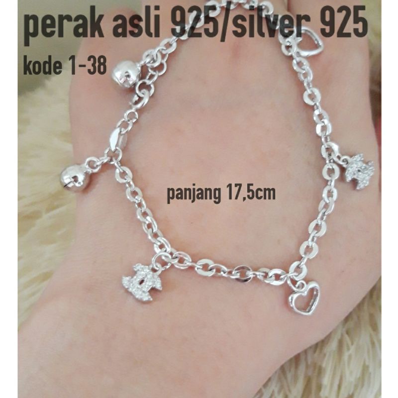 GELANG TANGAN MATA PERAK 925 LAPIS EMAS/GELANG LOVE/GELANG WANITA/GELANG MURAH/PERAK 925 ASLI MURAH/