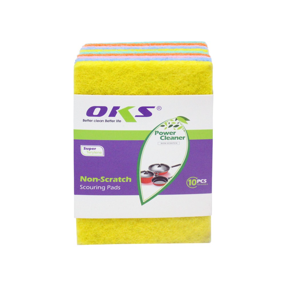 Sabut Sponge Cuci Piring Scouring Pads Spons Pencuci Piring Non Scratch Set isi 10 - HHD-175