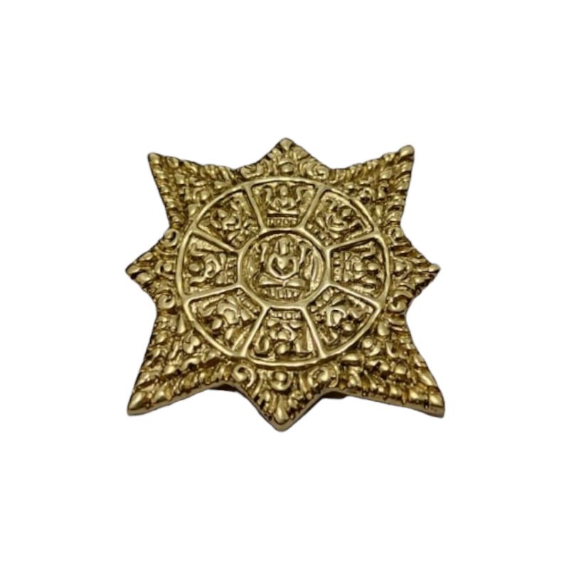 Bros - Pin Kuningan Bentuk Lambang Surya Majapahit Klasik Etnik Murah