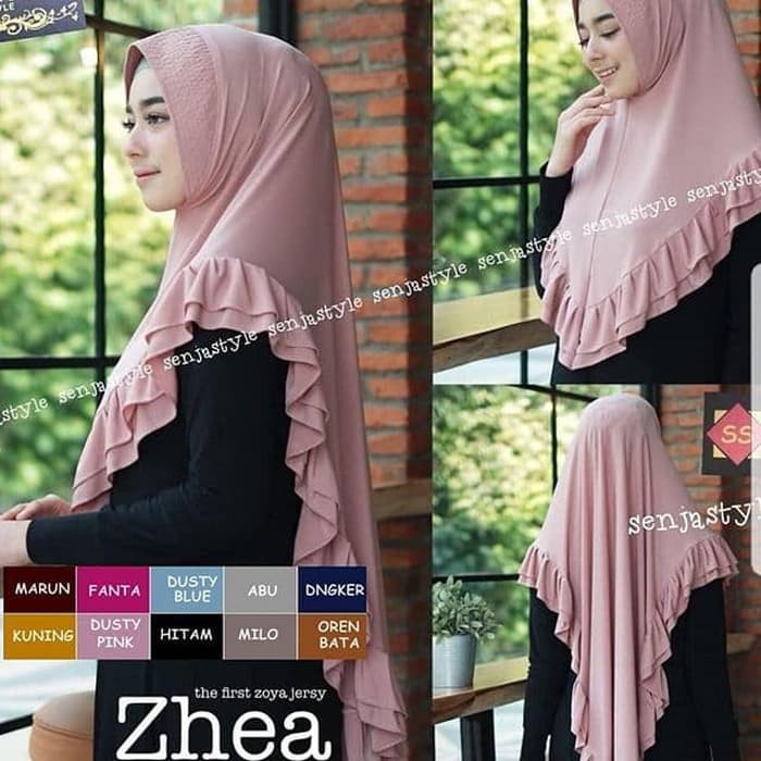 Jilbab instant rempel zhea syari Jersey zoya hijab khimar kerudung