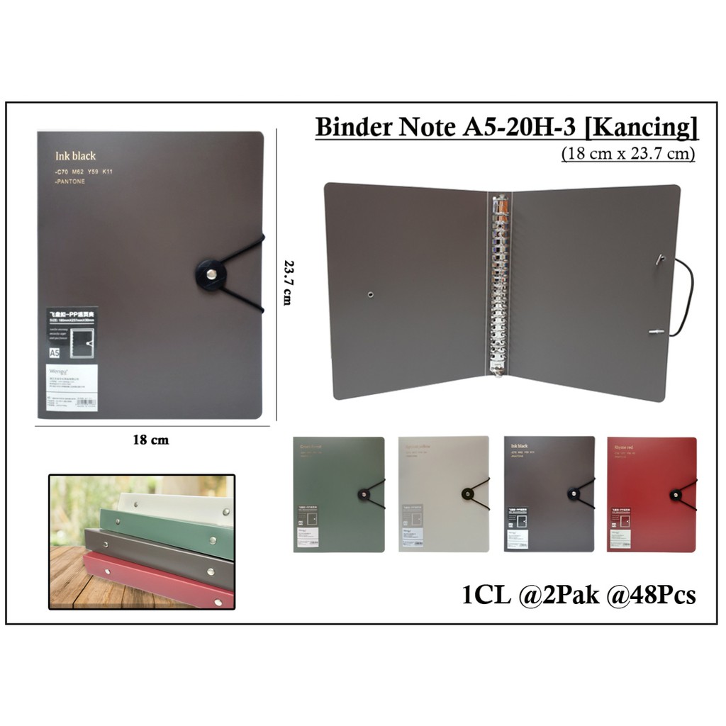 

map binder looseleaf a5 karet warna vintage adam