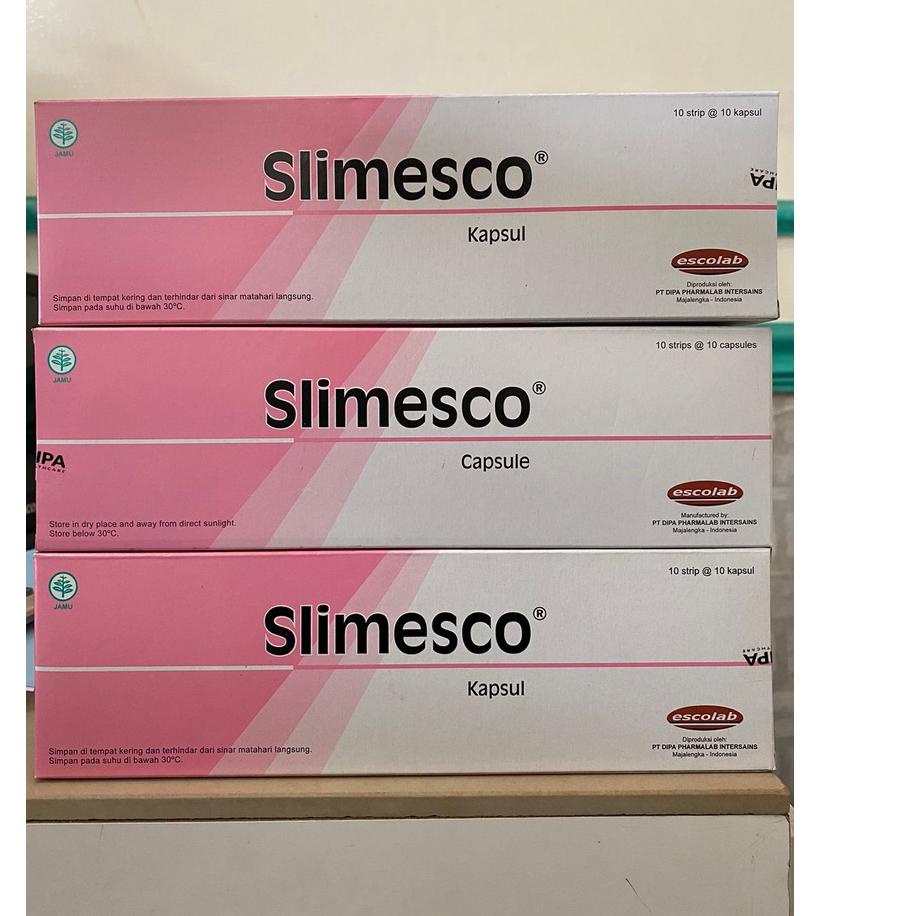 マ Slimesco Kapsul Perstrip isi 10 Capsul / Suplemen Pelangsing ❝❞